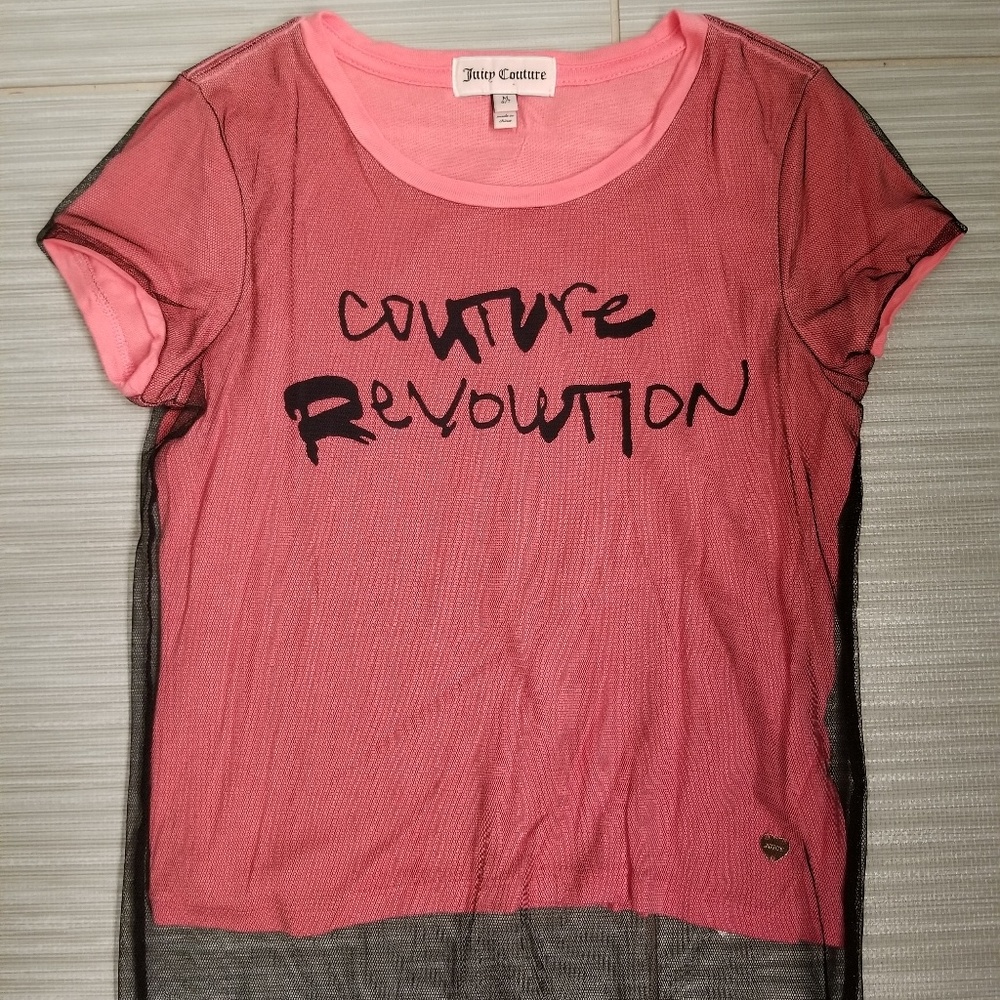 NEW Juicy Couture overlay tulle shirt